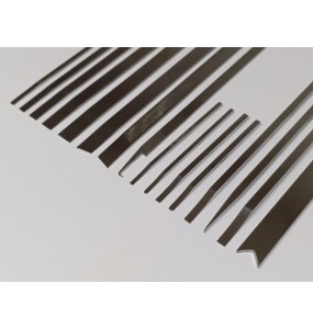 10 Numara Bilenmiş 3x3 mm Kare Saplı Ucu Radüslü Yay Çıkarma Tesbih Bıçağı HSS Çeliği